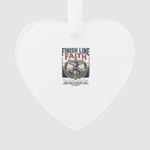 Jesus läuft Marathon Vintage-Shirt Christlich Gra Ornament