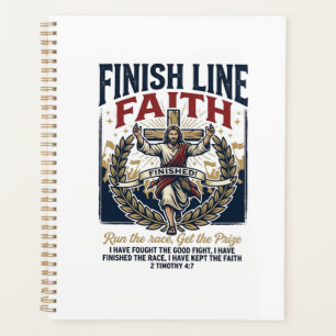 Jesus läuft Marathon Vintage-Shirt Christlich Gra Planer