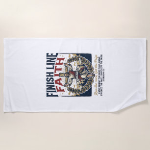 Jesus läuft Marathon Vintage-Shirt Christlich Gra Strandtuch