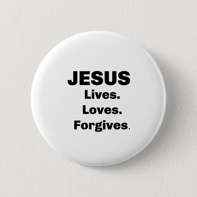 JESUS Lebt Liebt Vergibt Button (Vorderseite)