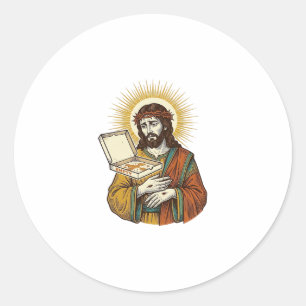 Jesus Leere Pizzaschachtel Kühlschrank Verrat Esse Runder Aufkleber
