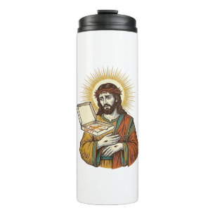 Jesus Leere Pizzaschachtel Kühlschrank Verrat Esse Thermosbecher