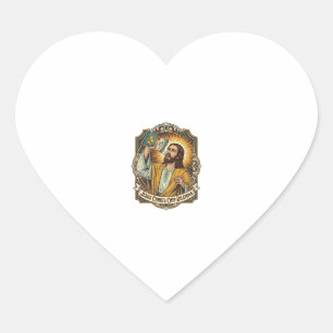 Jesus Leere Tortilla-Chip-Tüte Betrunkene Fressatt Herz-Aufkleber