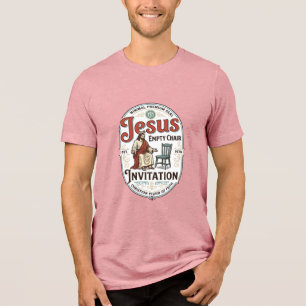 Jesus Leerer Stuhl Einladung Jesus Leerer Stuhl Ei Tri-Blend Shirt