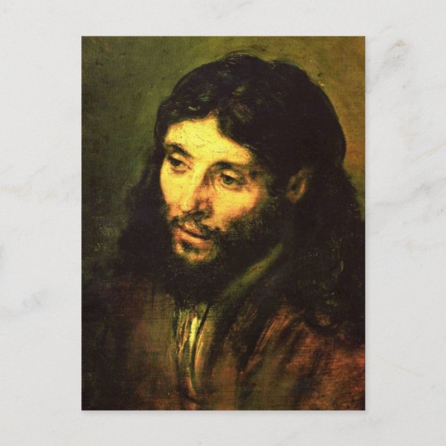 Jesus-Leiter von Rembrandt Postkarte (Vorderseite)
