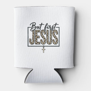 Jesus Leoparden Print Christlich Vintage Gravur Sh Dosenkühler