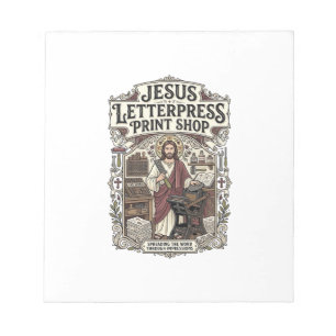 Jesus Letterpress Druckerei Jesus Letterpress Pri Notizblock
