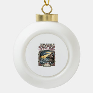 Jesus Leuchtturmwärter Jesus Leuchtturmwärter Ch Keramik Kugel-Ornament