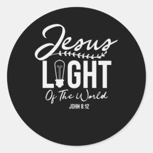 Jesus Licht der Welt - Bibelverse Runder Aufkleber