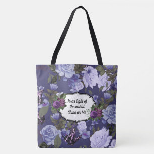 Jesus Licht der Welt Florales Mode-Shopping-Tasche
