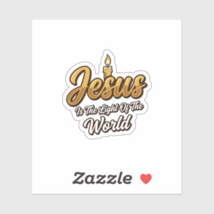 Jesus Licht der Welt Kerze Christlicher Vektor_1 Aufkleber