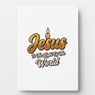 Jesus Licht der Welt Kerze Christlicher Vektor_1 Fotoplatte