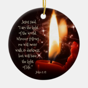Jesus Licht der Welt Psalm 8, Custom Weihnachten Keramik Ornament