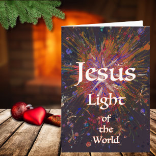 Jesus Licht der Welt Weihnachten Bibelzitat Karte
