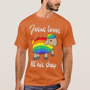 Jesus Liebe alle seine LGBTQ-Fahne. T-Shirt