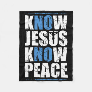 Jesus-Liebe-Bibel weiß Jesus kennen Frieden nein J Fleecedecke