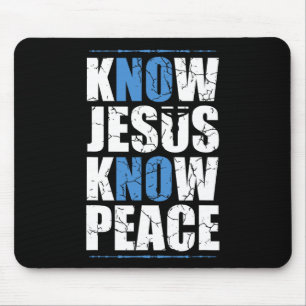 Jesus-Liebe-Bibel weiß Jesus kennen Frieden nein J Mousepad