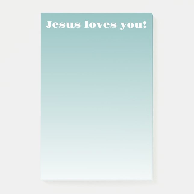 Jesus Liebe dich! | aquamariner Ober Post-it Klebezettel (Vorderseite)