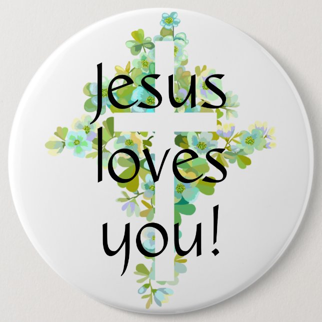 Jesus Liebe dich! Button (Vorderseite)