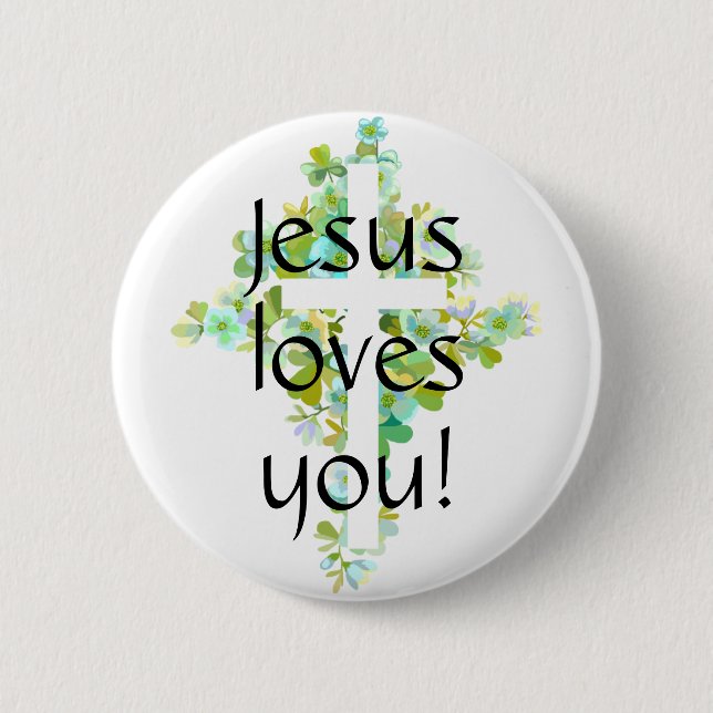 Jesus Liebe dich! Button (Vorderseite)