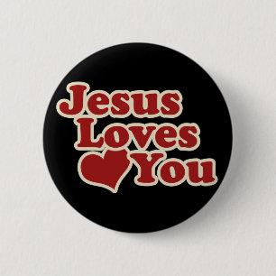 Jesus Liebe dich für Christen Button