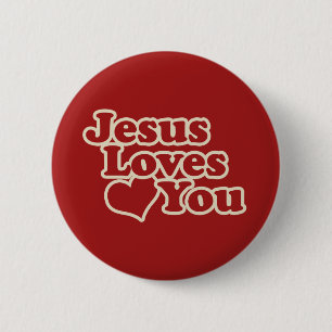 Jesus Liebe dich für Christen Button