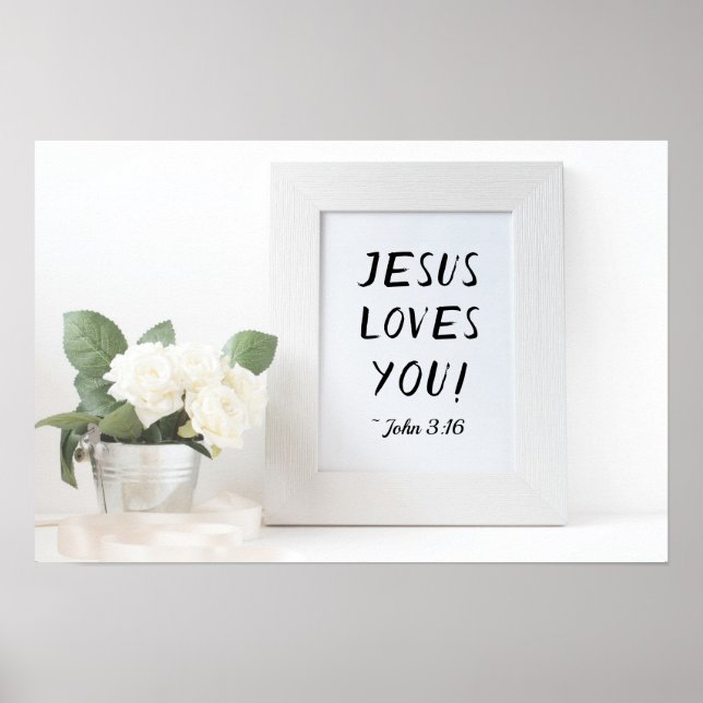 Jesus Liebe dich! John 3:16, Literaturreferenz Poster (Vorne)