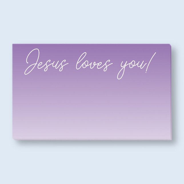 Jesus Liebe dich! | lila Ober Post-it Klebezettel (Von Creator hochgeladen)