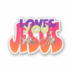 Jesus Liebe dich und mich Aufkleber