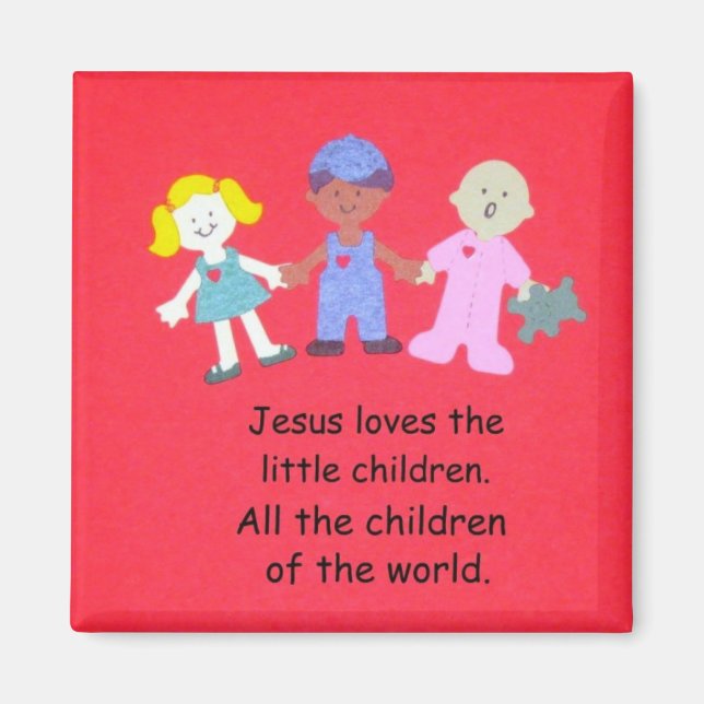 Jesus Liebe die kleinen Kinder. Magnet (Vorne)
