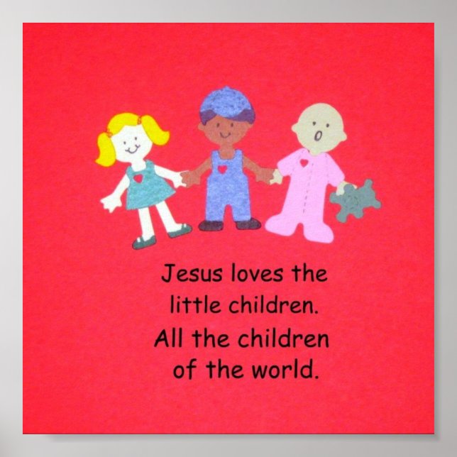Jesus Liebe die kleinen Kinder. Poster (Vorne)