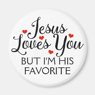 Jesus Liebe Du liebst Funny Magnet