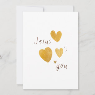 Jesus Liebe euch. Einladungskarte Einladung