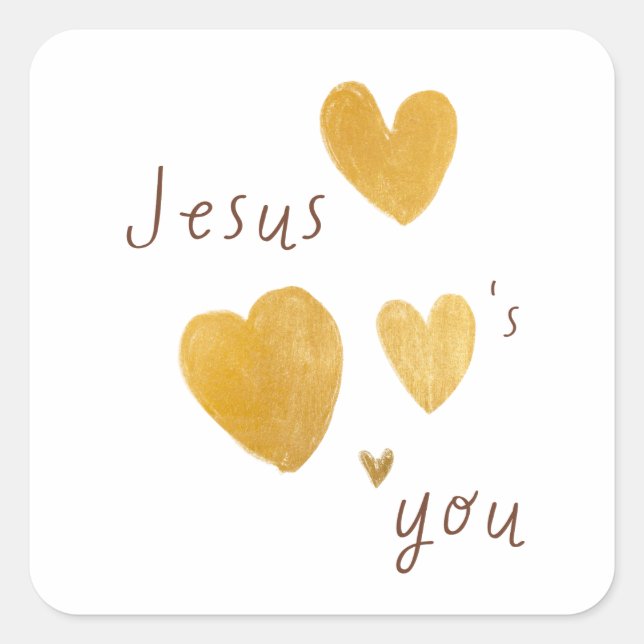 Jesus Liebe euch. Sticker & Labels modern (Vorderseite)