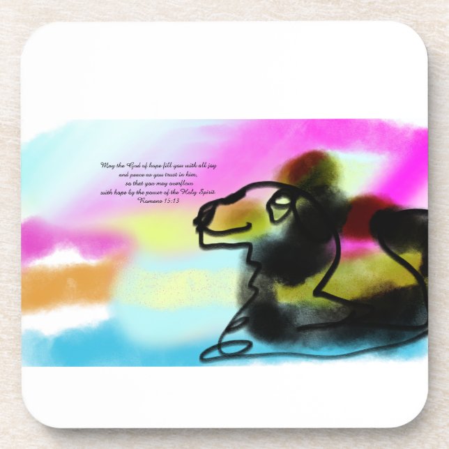 Jesus Liebe Getränkeuntersetzer (Vorderseite)