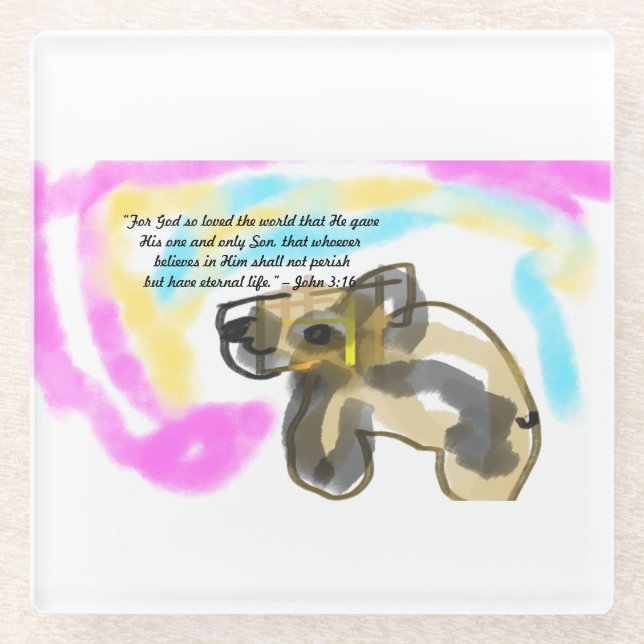 jesus liebe  glasuntersetzer (Vorderseite)