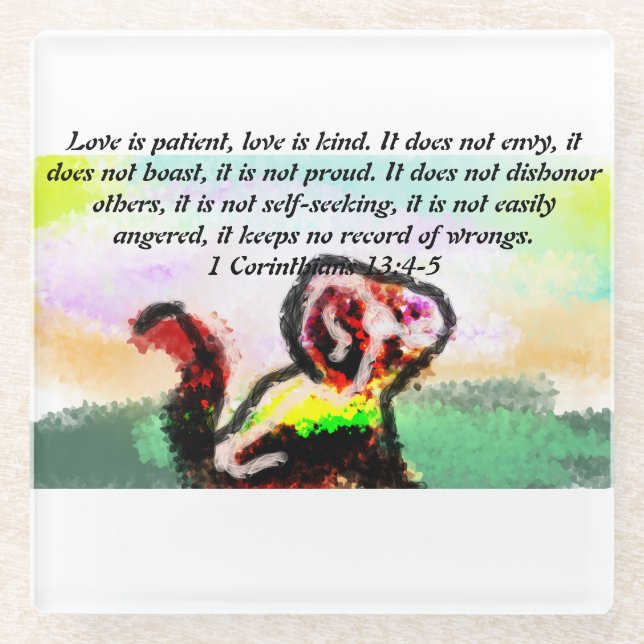 Jesus Liebe Glasuntersetzer (Vorderseite)