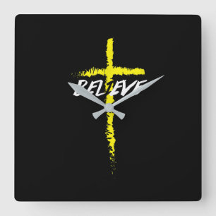 Jesus-Liebe  Glauben Kreuz Jesus Christliche Relig Quadratische Wanduhr