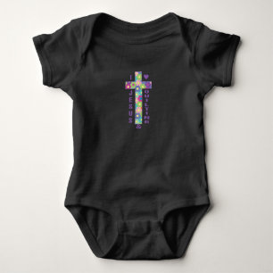 Jesus Liebe I Liebe Jesus & Quilting Sewing Cros Baby Strampler