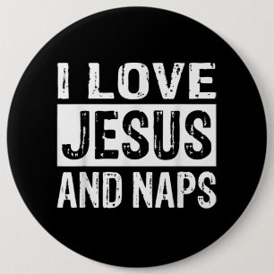 Jesus Liebe   I Liebe Jesus und Nickerchen Christl Button