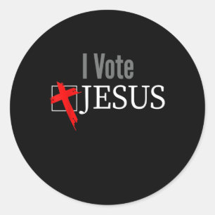 Jesus Liebe Ich stimme Jesus Christlich Cross Runder Aufkleber