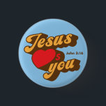 Jesus Liebe Ihr Knopf Button<br><div class="desc">Jesus Liebe jeden,  egal wer er ist oder was er getan hat. Lass den Menschen mit einer einfachen,  aber kraftvollen Botschaft der Liebe.</div>