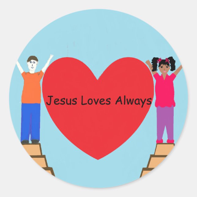 Jesus-Liebe-immer Aufkleber (Vorderseite)