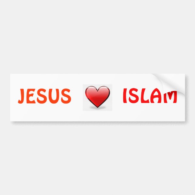JESUS-LIEBE-ISLAM AUTOAUFKLEBER (Vorne)