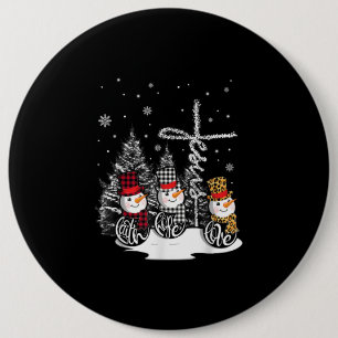 Jesus-Liebe  Jesus Faith Hope Liebe Snowman Button