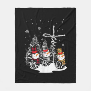 Jesus Liebe   Jesus Faith Hope Liebe Snowman Fleecedecke