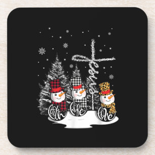 Jesus-Liebe  Jesus Faith Hope Liebe Snowman Getränkeuntersetzer