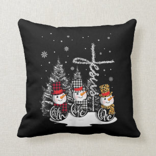 Jesus-Liebe  Jesus Faith Hope Liebe Snowman Kissen