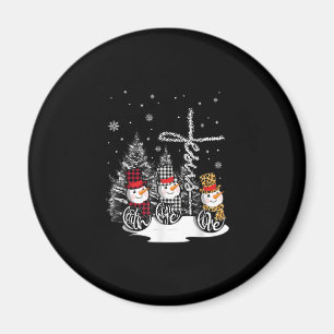 Jesus-Liebe  Jesus Faith Hope Liebe Snowman Magnet