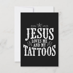 Jesus-Liebe  Jesus Liebe mich und meine Tattoos RSVP Karte